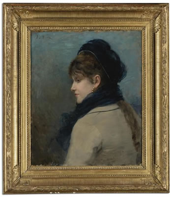 Ernest Ange Duez : Portrait of a Woman (Possibly The Artist's Wife)