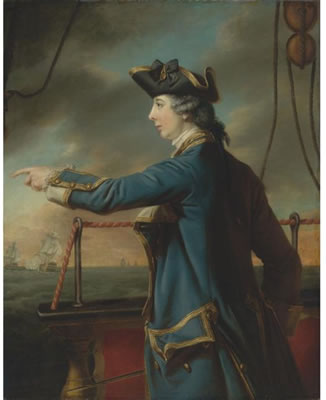 Francis Cotes : PORTRAIT OF CAPTAIN EDWARD KNOWLES, R.N. (1742-1762)