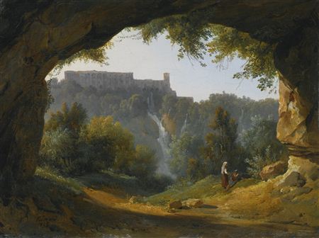 Jean-Charles Remond : VIEW OF TIVOLI FROM A GROTTO