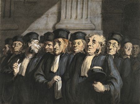 Honore Daumier : LES AVOCATS — LE PARQUET DES AVOCATS