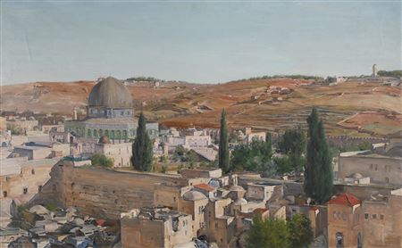 Ludwig Blum : VIEW OF JERUSALEM