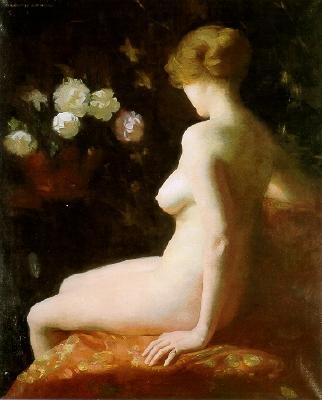 Marguerite Stuber Pearson : Nude and Peonies