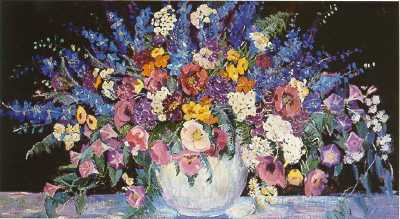 Dorothea M (Thompson) Litzinger : Still Life with Flowers