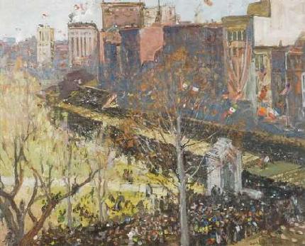 Charles Herbert Woodbury : Victory Parade, Boston