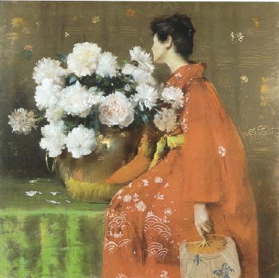 William Merritt Chase : Peonies