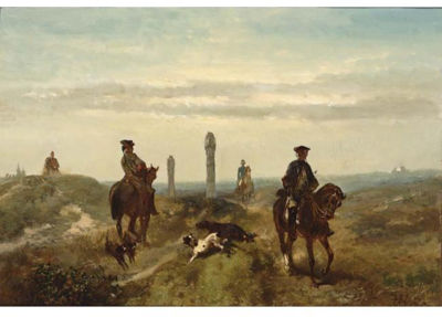 Charles Rochussen : ´LES DEUX ENNEMIS´, TWO LAND OWNERS AT THE BORDER MARKS OF THEIR ESTATES