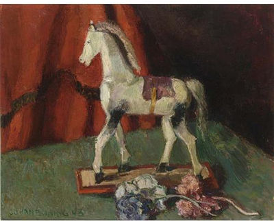 Johan Buning : A Still Life with a Toy Horse