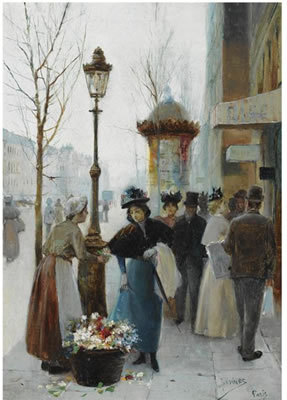 Jose Maria Jardines : A PARISIAN FLOWER SELLER