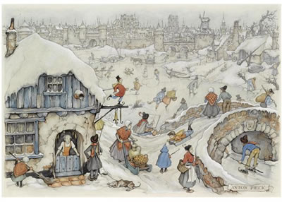 Anton Pieck : WINTER FUN ON THE ICE