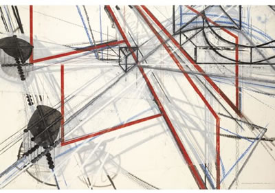 Barry Le Va : DRAWING INTERRUPTIONS BLOCKED STRUCTURES #2