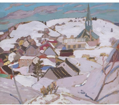 Albert Henry Robinson : QUEBEC VILLAGE IN WINTER