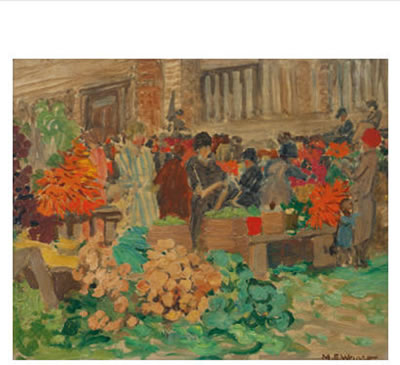 Mary Evelyn (Reid) Wrinch : THE OLD VEGETABLE MARKET, LOWER TOWN, QUEBEC