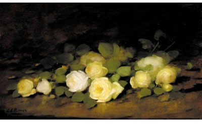 Louise Ellen (Torrance) Perman : STILL LIFE OF YELLOW ROSES