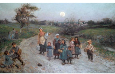 William John Hennessey : THE RETURN FROM SCHOOL, CALVADOS