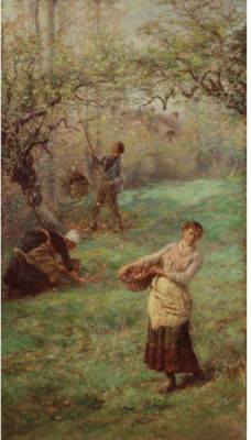 William John Hennessey : PICKING CIDER APPLES, NORMANDY