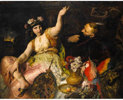 Ferdinand Keller : SHEHERAZADE AND SULTAN SCHARIAR