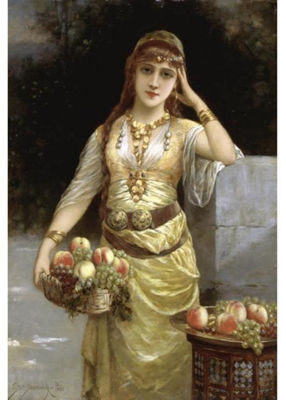 Emile Eisman-Semenowsky : JEUNE FILLE AUX FRUITS