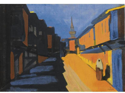 Martiros Seregeevich Sarian : STREET AT EVENING