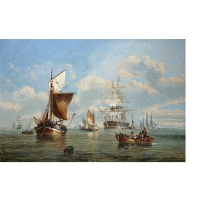 John Callow : Shipping at anchor off the coast