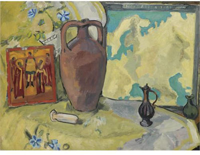 Mikhail Fyodorovich Larionov : Still life with Jug and Icon