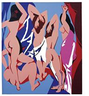 Patrick Caulfield : Les Demoiselles D'avignon Vues De Derriere