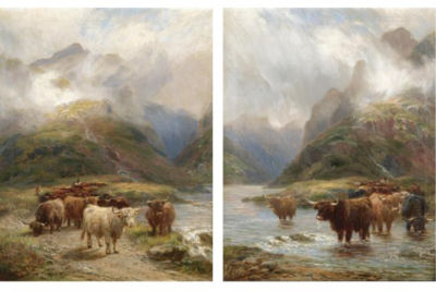 Henry Garland : HIGHLANDERS GOING SOUTH, IN ARGYLESHIRE; HIGHLANDERS CROSSING THE FORD