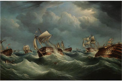 Richard Barnett Spencer : THE STORM AFTER THE BATTLE OF TRAFALGAR