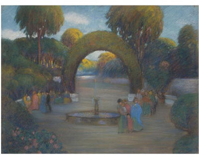 Ramon Antonio Pichot Girones : UN PASEO EN EL PARQUE (PROMENADE IN THE PARK)