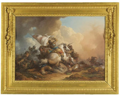 Philippe-Jacques De Loutherbourg : A CAVALRY BATTLE