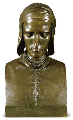 Vincenzo Vela : A BUST OF DANTE