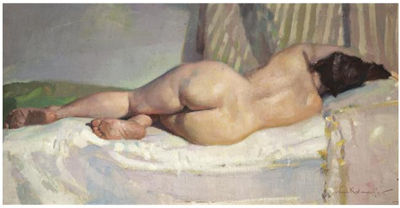 Naci Kalmukoglu : RECLINING NUDE