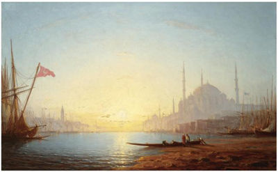 Amedee Rosier : VIEW OF CONSTANTINOPLE