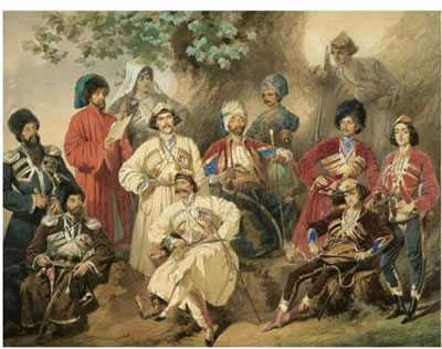 Mihaly von Zichy : MILITARY GROUP PORTRAIT