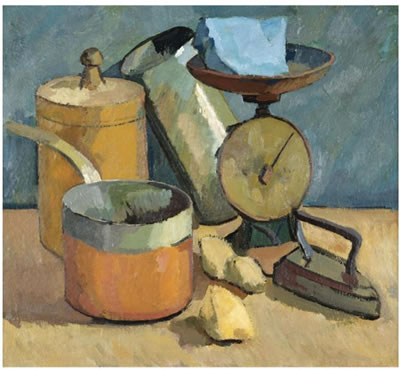 Aleksander Isaakovich Rusakov : STILL LIFE WITH SCALES