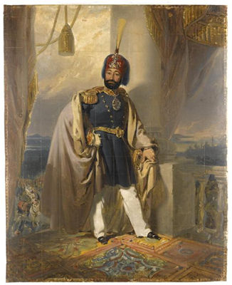 Henri-Guillaume Schlesinger : A PORTRAIT OF THE OTTOMAN SULTAN MAHMUD II (R. 1808-1839)