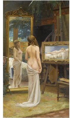 Nikolai Kornilievich Bodarevsky : NUDE IN THE STUDIO