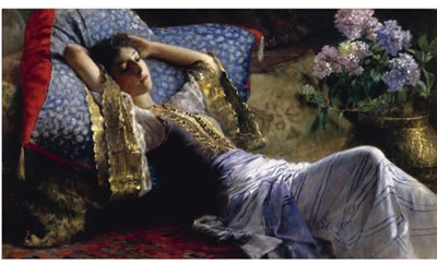 Ferdinand Max Bredt : RECLINING ODALISQUE