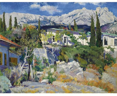 Sergei Arsenevich Vinogradov : VIEW OF AI-PETRI, CRIMEA