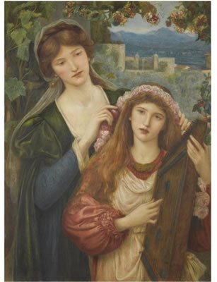 Marie Euphrosyne Spartali Stillman : THE CHILDHOOD OF ST. CECILY