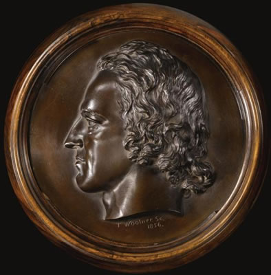 Thomas Woolner : PORTRAIT ROUNDEL OF ALFRED, LORD TENNYSON