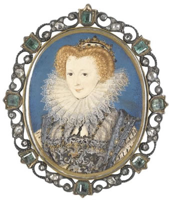 Nicholas Hilliard : PORTRAIT OF A NOBLEWOMAN, POSSIBLY LETTICE KNOLLYS (1539-1634)