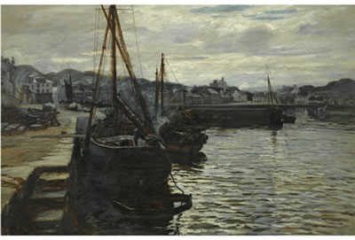 Colin Hunter : HARBOUR SCENE