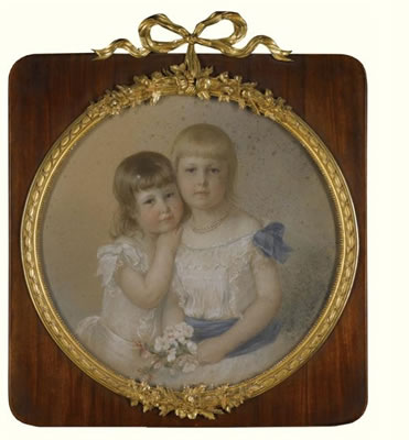 Carl Froschl : PRINCESSES ISABELLE AND MARIA ANTONIA OF BOURBON-PARMA