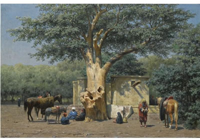 Willem De Famars Testas : THE WELL AND SYCAMORE IN EZBEKIEH SQUARE, CAIRO