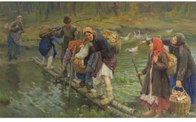 Fedot Vasilyevich Sychkov : DIFFICULT RIVER CROSSING