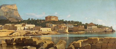 Francesco Lojacono : VIEW OF ACQUASANTA, PALERMO