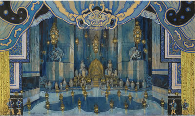 Alexandre Nikolaevich Benois : SET DESIGN FOR ACT II OF LE ROSSIGNOL