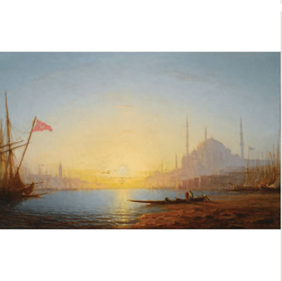 Amedee Rosier : VIEW OF CONSTANTINOPLE