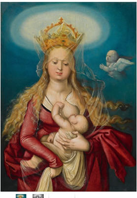 Hans Baldung Grien : THE VIRGIN AS QUEEN OF HEAVEN SUCKLING THE INFANT CHRIST