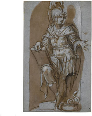 Paolo Farinati : A STANDING SOLDIER IN A NICHE, POSSIBLY ATTALUS I OF PERGAMON